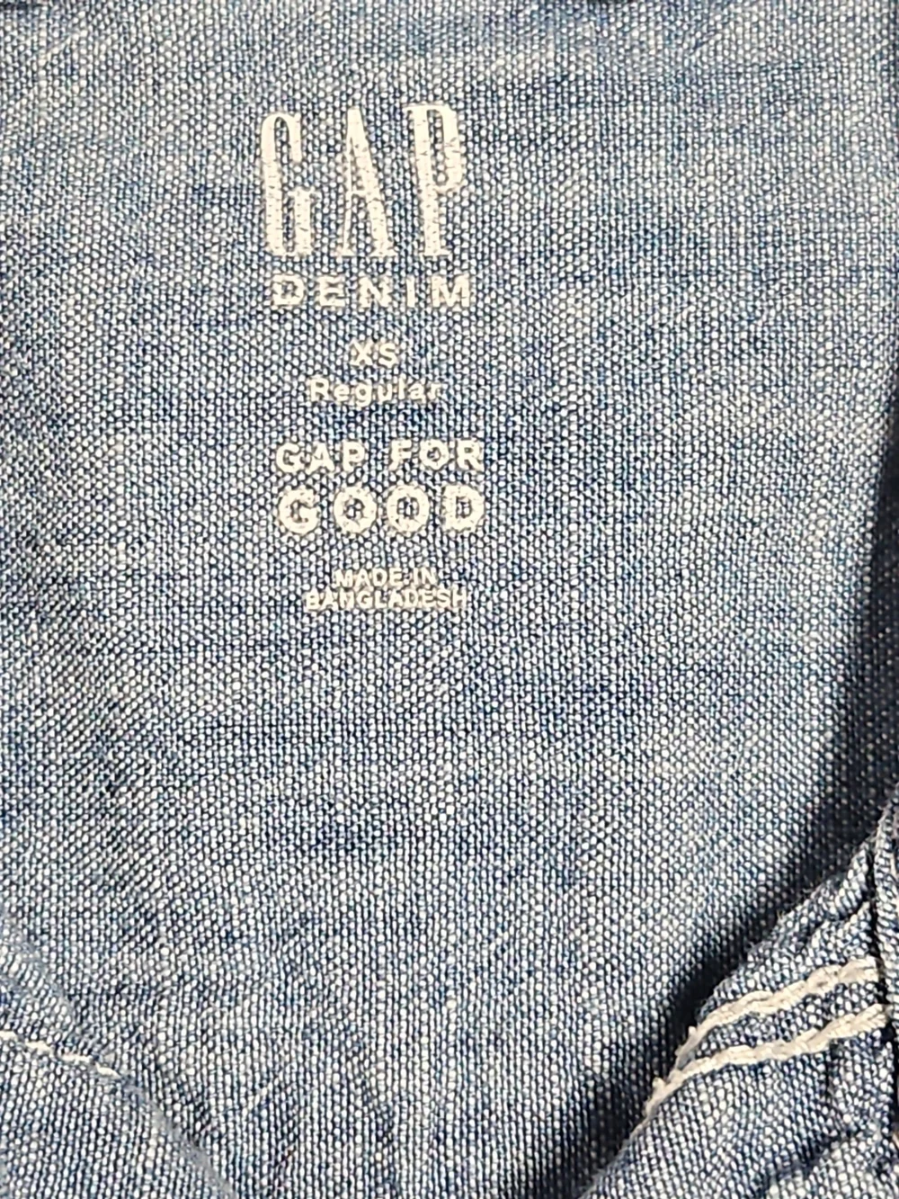 GAP Light Blue Chambray Kids Button-Down Shirt Size X-Small Short/Long Sleeve